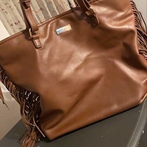 BCBG fringe tote